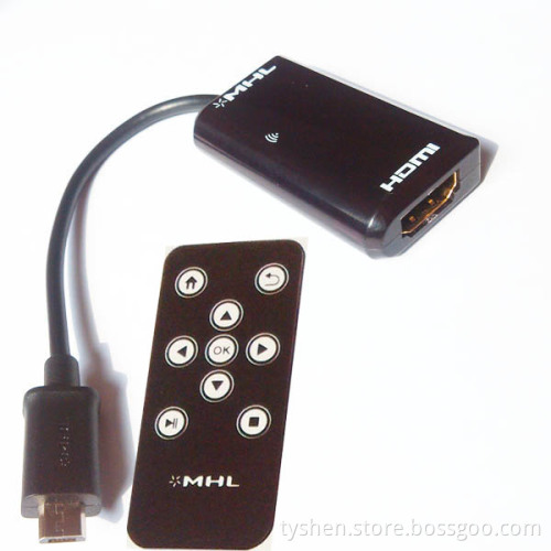 Mhl to HDMI Adapter with Wireless Remote Control